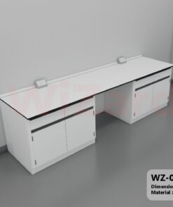 WZ-02 โต๊ะปฎิบัติการติดผนัง ขนาด 2.75×0.75×0.80 ม. (กxลxส)