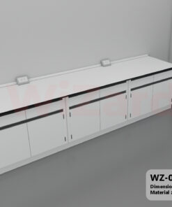 WZ-04 โต๊ะปฎิบัติการติดผนัง ขนาด 3.00 x 0.75 x 0.80 ม. (กxลxส)