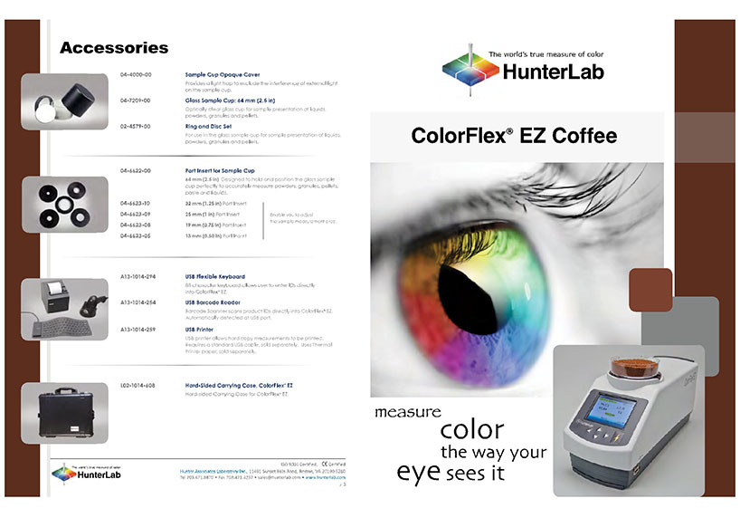 เครื่องวัดสีแบบตั้งโต๊ะ HunterLab รุ่น Colorflex EZ Coffee AT SCIENCE