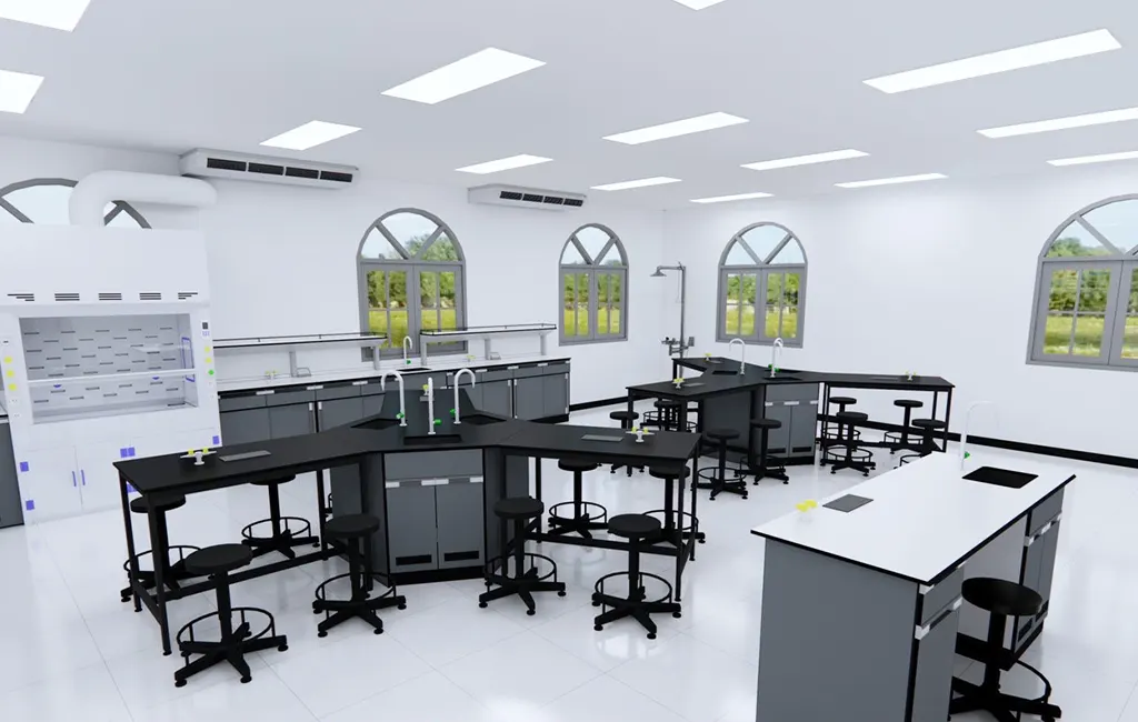 ผลงานออกแบบและติดตั้งเฟอร์นิเจอร์แลป โรงเรียนนานาชาติลานนา เชียงใหม่