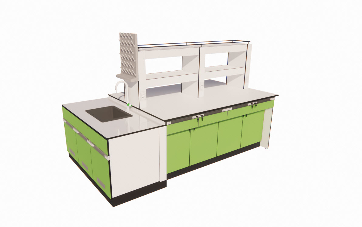 IB01-โต๊ะปฏิบัติการกลางพร้อมอ่าง