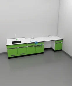 WB3-โต๊ะปฏิบัติการติดผนังพร้อมอ่างล้าง