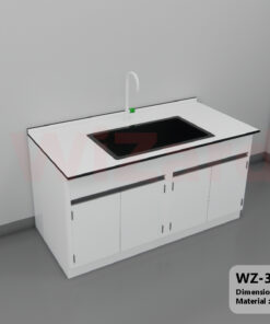 WZ-32 โต๊ะปฎิบัติการอ่างล้างชิดผนัง ขนาด 1.50×0.75×0.80 ม. (กxลxส)